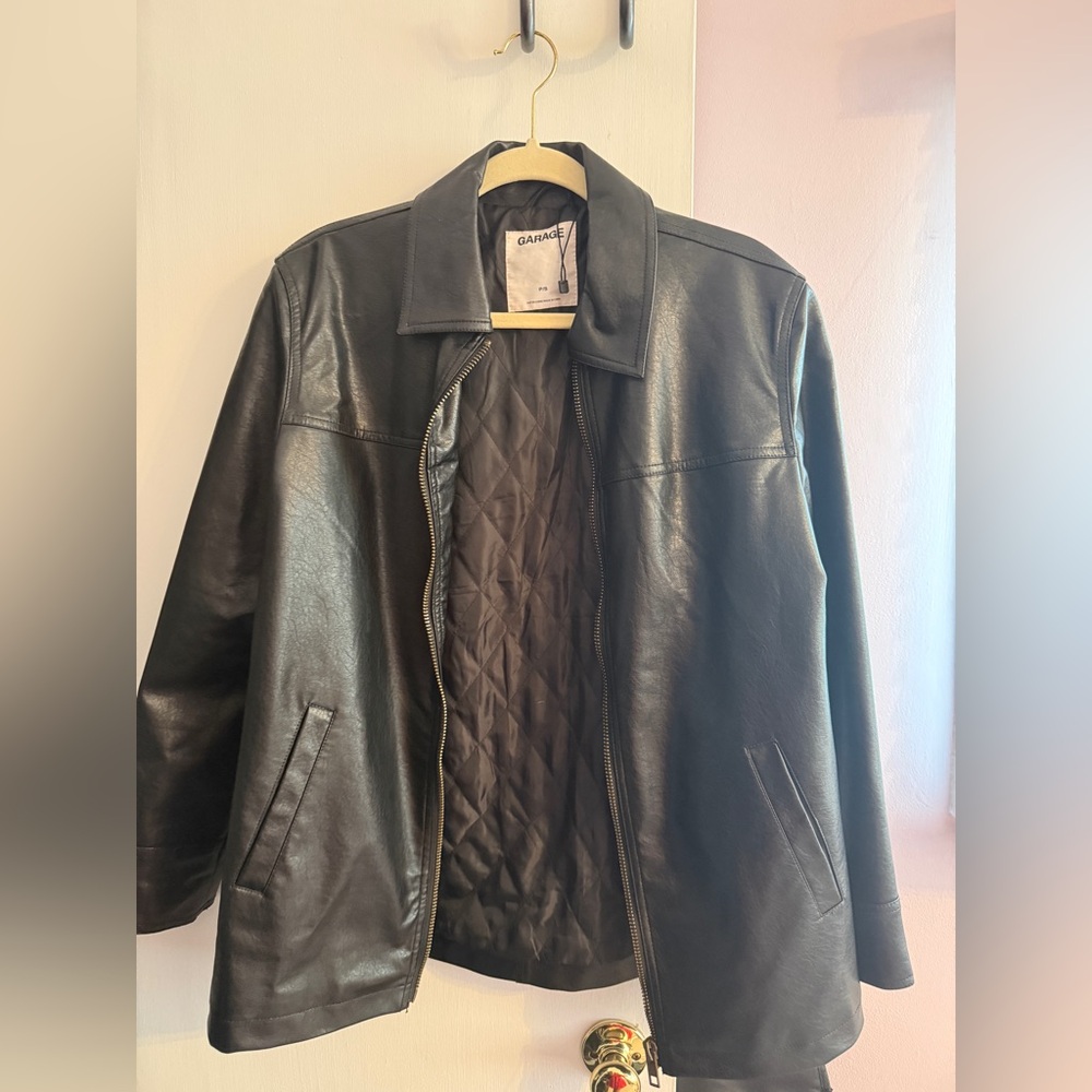 Garage Women's Black Faux Leather Jacket